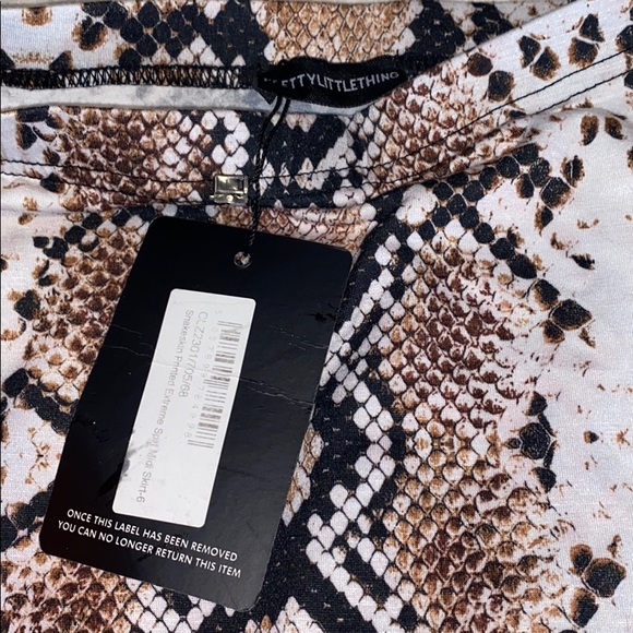 Snake Print Split Skirt - Picture 2 of 2